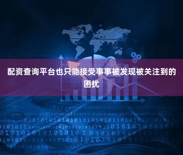 配资查询平台也只能接受事事被发现被关注到的困扰